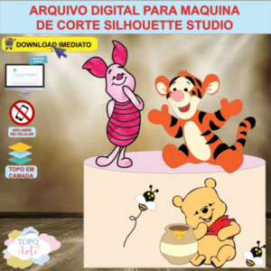 ARQUIVO de Corte Topo de Bolo Ursinho Pooh - 11