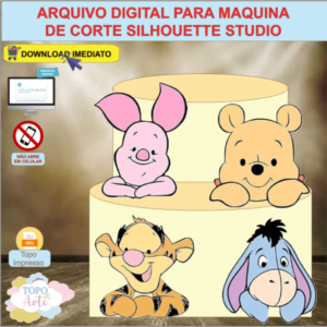 ARQUIVO de Corte Topo de Bolo Ursinho Pooh - 13