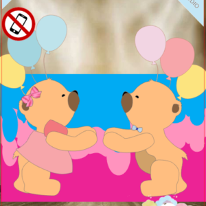 ARQUIVO de Corte Topo de Bolo Cha Revelação Bebe Urso Ursinho  10