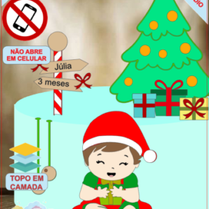 ARQUIVO de Corte Topo de Bolo Bebe de Natal - 111