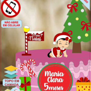 ARQUIVO de Corte Topo de Bolo Bebe de Natal - 97
