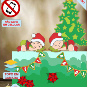 ARQUIVO de Corte Topo de Bolo Bebes de Natal - 109