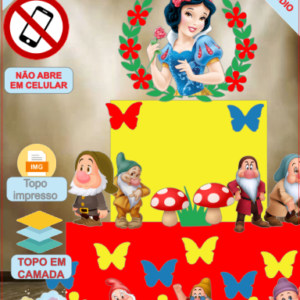 ARQUIVO de Corte Topo de Bolo Branca de Neve e o Sete Anoes - 20