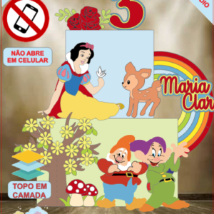 ARQUIVO de Corte Topo de Bolo Branca de Neve e os Sete Anoes - 23