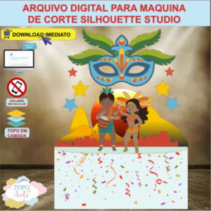 ARQUIVO de Corte Topo de Bolo Carnaval Casal Foliao - 13