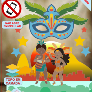 ARQUIVO de Corte Topo de Bolo Casal de Carnaval Frevo folia - 14