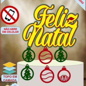 ARQUIVO de Corte Topo de Bolo Feliz Natal - 56