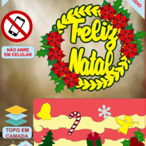 ARQUIVO de Corte Topo de Bolo Guirlanda de Natal - 64