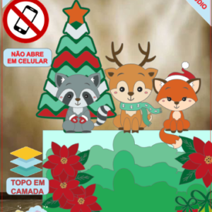 ARQUIVO de Corte Topo de Bolo Natal dos Animais - 105