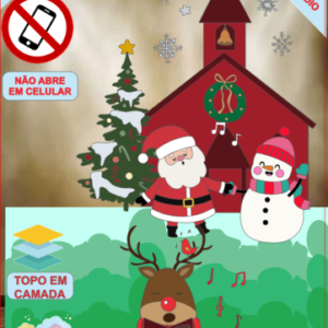 ARQUIVO de Corte Topo de Bolo Papai Noel Boneco de Neve e Renna Natal - 106