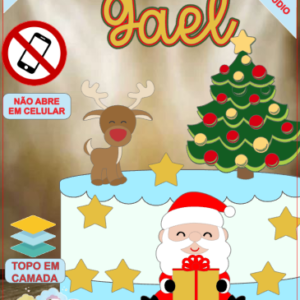 ARQUIVO de Corte Topo de Bolo Papai Noel de Natal - 63