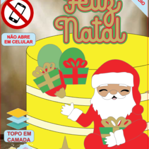 ARQUIVO de Corte Topo de Bolo Papai Noel de Natal - 86