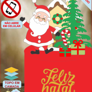 ARQUIVO de Corte Topo de Bolo Papai Noel de Natal - 96