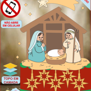 ARQUIVO de Corte Topo de Bolo Presepio de Natal - 102