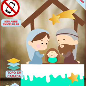 ARQUIVO de Corte Topo de Bolo Presepio de Natal - 69