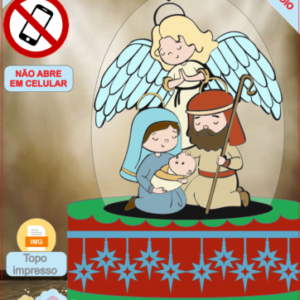 ARQUIVO de Corte Topo de Bolo Presepio de Natal - 75