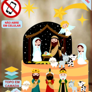 ARQUIVO de Corte Topo de Bolo Presepio de Natal - 85