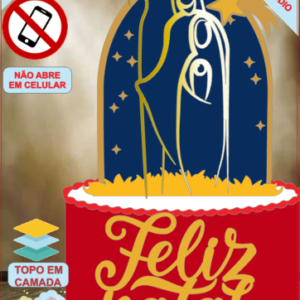 ARQUIVO de Corte Topo de Bolo Presepio de Natal - 93