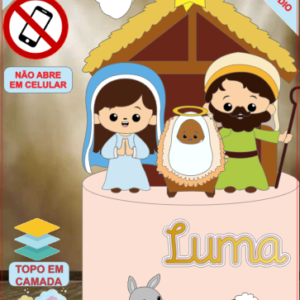 ARQUIVO de Corte Topo de Bolo Presepio de Natal - 99