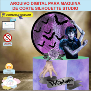 ARQUIVO de Corte Topo de Bolo Wandinha Addams - 17