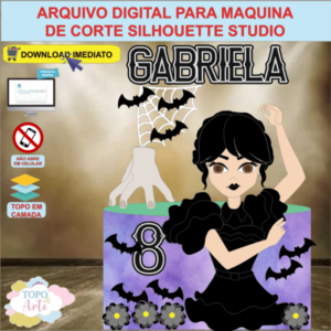 ARQUIVO de Corte Topo de Bolo Wandinha Addams - 18