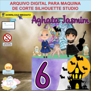 ARQUIVO de Corte Topo de Bolo Wandinha Addams - 19