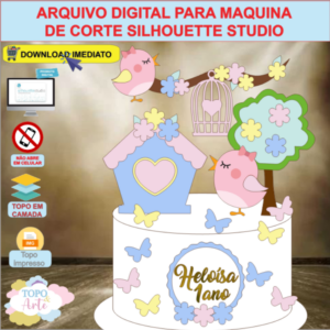 ARQUIVO de Corte Topo de Bolo Jardim Encantado - 10