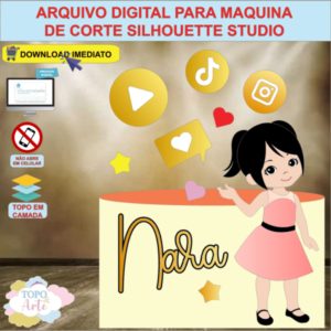 ARQUIVO de Corte Topo de Bolo Rede Social Blogueira - 13