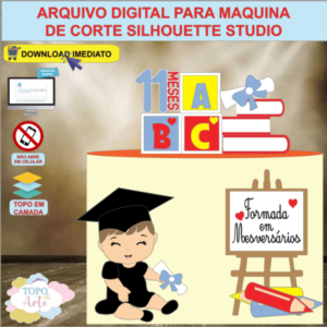 ARQUIVO de Corte Topo de Bolo ABC Formatura Menina - 10
