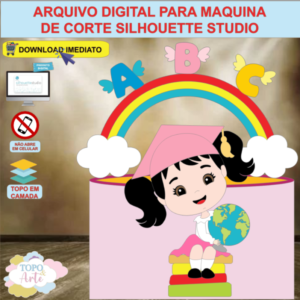 ARQUIVO de Corte Topo de Bolo ABC Formatura Menina - 22