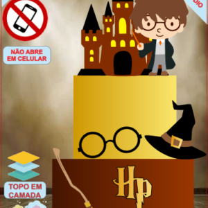 ARQUIVO de Corte Topo de Bolo Harry Potter - 07