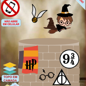 ARQUIVO de Corte Topo de Bolo Harry Potter - 10