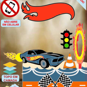 ARQUIVO de Corte Topo de Bolo Corrida Hot Wheels - 01