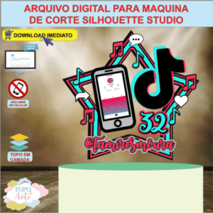 ARQUIVO de Corte Topo de Bolo Rede Social TikTok - 03