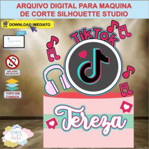 ARQUIVO de Corte Topo de Bolo Rede Social TikTok - 07