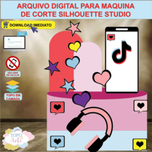 ARQUIVO de Corte Topo de Bolo Rede Social TikTok - 10