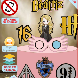 ARQUIVO de Corte Topo de Bolo hermione de Harry Potter - 09