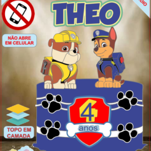 ARQUIVO de Corte Topo de Bolo Patrulha Canina - 04