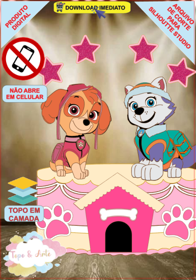 ARQUIVO de Corte Topo de Bolo Patrulha Canina - 06