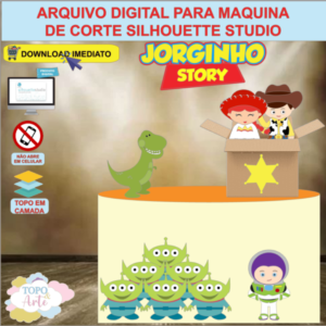 ARQUIVO de Corte Topo de Bolo Toy Story com Caixa 3D  - 03