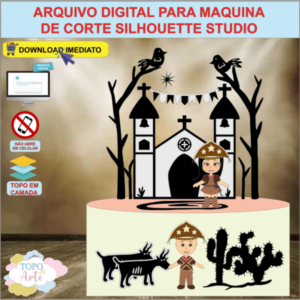 ARQUIVO de Corte Topo de Bolo Cordel Encantado - 05