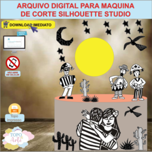 ARQUIVO de Corte Topo de Bolo Cordel Encantado - 08