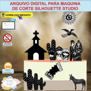 ARQUIVO de Corte Topo de Bolo Cordel Encantado - 12