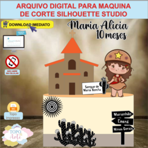 ARQUIVO de Corte Topo de Bolo Maria Bonita - 01