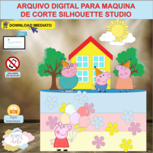 ARQUIVO de Corte Topo de Bolo Peppa Pig M* - 02