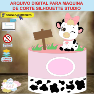 ARQUIVO de Corte Topo de Bolo Vaca Vaquinha - 11