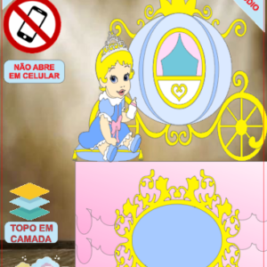ARQUIVO de Corte Topo de Bolo Cinderela - 01