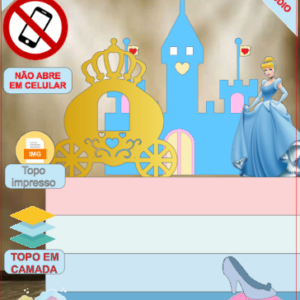 ARQUIVO de Corte Topo de Bolo Cinderela - 03
