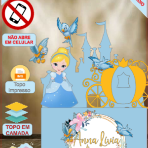 ARQUIVO de Corte Topo de Bolo Cinderela - 12