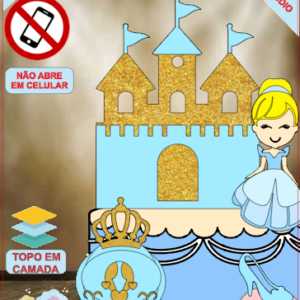 ARQUIVO de Corte Topo de Bolo Cinderela - 14